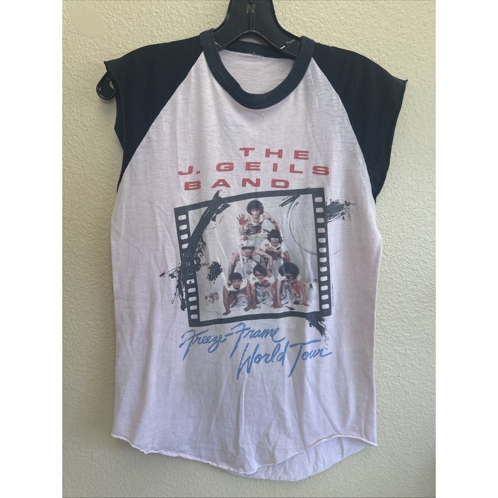 Vintage 1981 J Geils Band Tour Tee Cut Off Sleeves No Tag About A Size Small/med